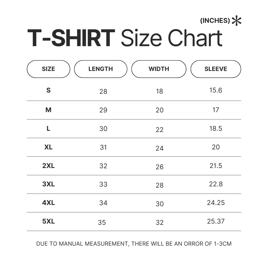 T shirt Size Chart - Melanie Martinez UK Store