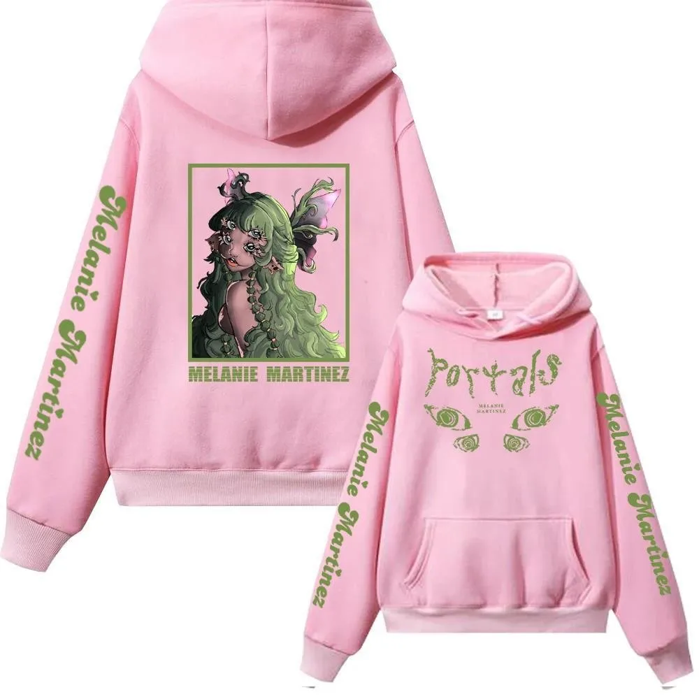 Melanie Martinez Portals Green Creature Pink Moths Hoodie - Image 2