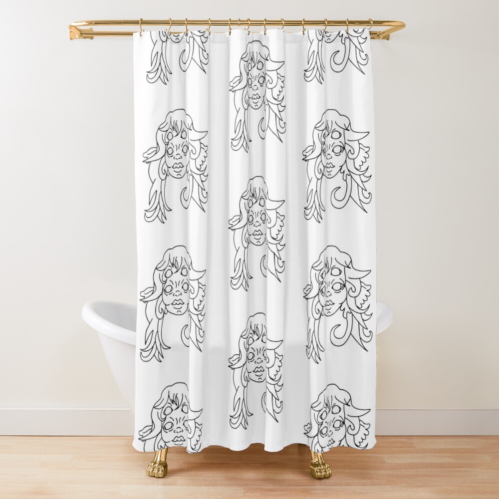 Pink Cry Baby Shower Curtain
